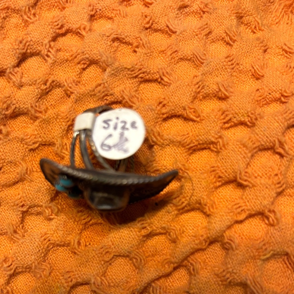 Source Unknown Silver And Turquoise “Cowboy Hat” … - image 2